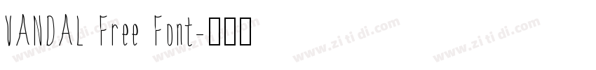 VANDAL Free Font字体转换
